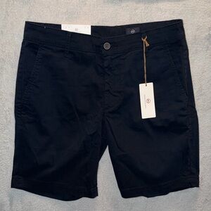 NWT AG Adriano Goldschmied Shorts Mens 31 Navy The Wanderer Slim Trouser